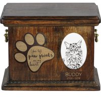 Urne Für Katzenasche Mit Keramikplatte Und Beschreibung - Somali-Katze, Art-Dog von ARTDOGshop