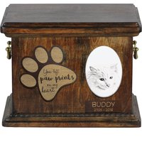 Urne Für Katzenasche Mit Keramikplatte Und Beschreibung - Türkisch Angora, Art-Dog von ARTDOGshop