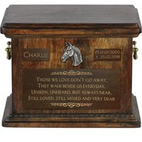 Urne Für Pferdeasche Mit Relief Und Satz Ihrem Pferdenamen Datum - Araber, Art-Dog von ARTDOGshop