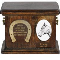 Urne Für Pferdenasche Mit Keramikplatte Und Beschreibung - Holsteiner, Art-Dog von ARTDOGshop