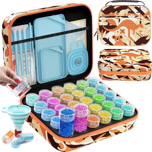 ARTDOT 5D Diamond Painting Zubehör Boxen, 30 Stück Diamond Painting Aufbewahrungsbox für Diamond Painting Bilder Steine Samen Schmuck Strass Perlen DIY Handwerk Als Geschenk(Australien) von ARTDOT
