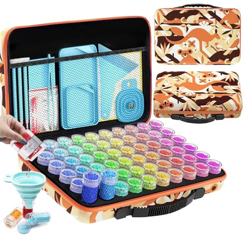 ARTDOT 5D Diamond Painting Zubehör Boxen, 60 Stück Diamond Painting Koffer für Diamond Painting Bilder Steine Samen Schmuck Strass Perlen DIY Handwerk Als Geschenk (Australien) von ARTDOT