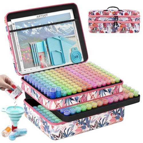 ARTDOT 5D Diamond Painting zubehör Boxen, 420 Stück Diamond Painting Aufbewahrungsbox für Diamond Painting Bilder Steine Samen Schmuck von ARTDOT