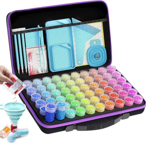 ARTDOT 60 Dosen Diamond Painting Zubehör Boxen, Portabilität Aufbewahrungsbox für Diamond Painting Erwachsene, Geschenk für Storage Diamant Painting Bilder Steine Perlen von ARTDOT