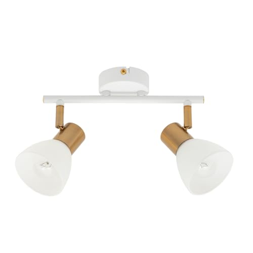 ARTE LAMP Deckenlampe – Deckenleuchte für Küche – Hängeleuchte LED mit Kabel und für zwei Glühbirnen – Hängelampe mit weißen Lampenfassungen und -schirm von ARTE LAMP