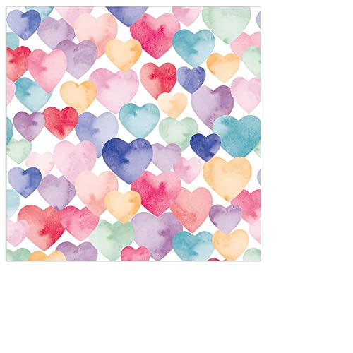 ARTEBENE Serviette Papierserviette Tissue Herzen | 20 Stück |25x25cm | 3-lagig | Hochwertige Servietten für Feiern Mehrfarbig von ARTEBENE