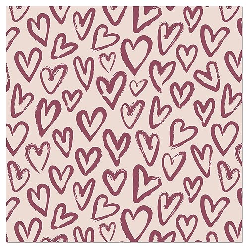 ARTEBENE Serviette Papierserviette Tissue Herzen Muster Rosa | 20 Stück |33x33cm | 3-lagig | Hochwertige Servietten für Feiern von ARTEBENE
