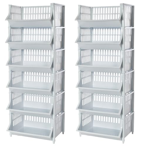 2er-Set Korbregale ARTECSIS / 110x41x30cm, garnitgrau – Modularer, stapelbarer und luftdurchlässiger Stauraum 2er-Set Korbregale ARTECSIS / 110x41x30cm, garnitgrau – Modularer, stapelbarer und luftdurchlässiger Stauraum von ARTECSIS