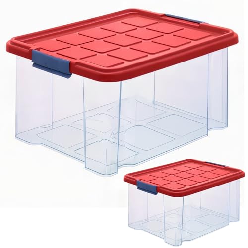 ARTECSIS 2 x Aufbewahrungsboxen aus Plastik S, 5L - 30 x 19 x 14 cm, aufbewahrungsbox mit Deckel, Eurobox, stapelbar von ARTECSIS