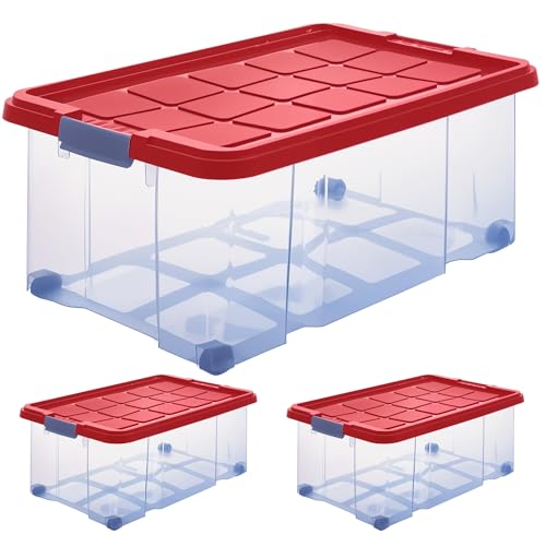 ARTECSIS 3 Aufbewahrungsboxen aus Plastik mit Deckel 60x40x25 cm Eurobox Drehstapelbox stapelbar nestbar 45L ARTECSIS 3 Aufbewahrungsboxen aus Plastik mit Deckel 60x40x25 cm Eurobox Drehstapelbox stapelbar nestbar 45L von ARTECSIS