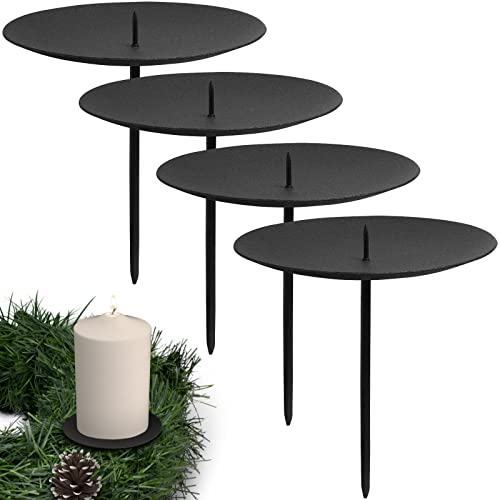 ARTECSIS 4 Kerzenhalter Adventskranz Kerzenteller Adventskerzenhalter schwarz Durchmesser 6cm ARTECSIS 4 Kerzenhalter Adventskranz Kerzenteller Adventskerzenhalter schwarz Durchmesser 6cm von ARTECSIS