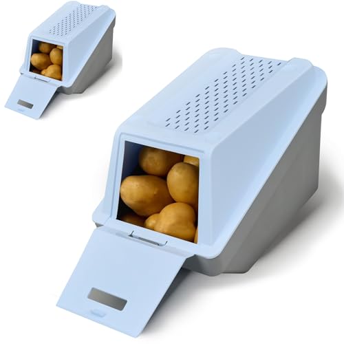 ARTECSIS Kartoffel Aufbewahrungsbox – Eisblau – 2er Set L – 5L – Stapelbare Gemüsebox mit EasyClick Technologie – inklusive Gemüseaufkleber ARTECSIS Kartoffel Aufbewahrungsbox – Eisblau – 2er Set L – 5L – Stapelbare Gemüsebox mit EasyClick Technologie – inklusive Gemüseaufkleber von ARTECSIS