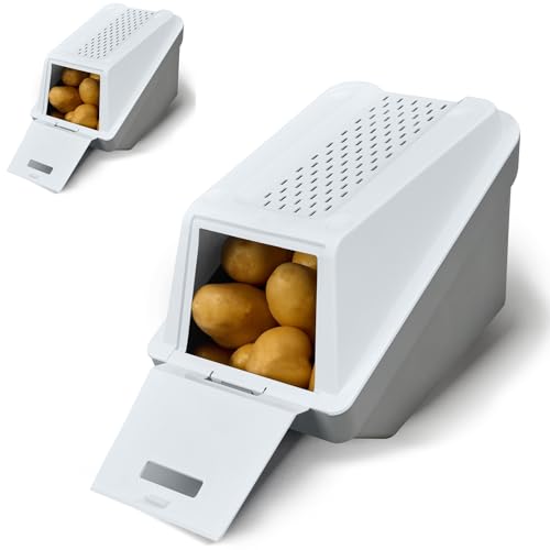 ARTECSIS Kartoffel Aufbewahrungsbox – Weiß – 2er Set L – 5L – Stapelbare Gemüsebox mit EasyClick Technologie – inklusive Gemüseaufkleber ARTECSIS Kartoffel Aufbewahrungsbox – Weiß – 2er Set L – 5L – Stapelbare Gemüsebox mit EasyClick Technologie – inklusive Gemüseaufkleber von ARTECSIS
