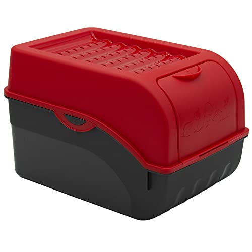 ARTECSIS Kartoffel Aufbewahrungsbox Rot I Gemüsebox Kartoffelbox mit Deckel für ca. 4 kg Kartoffeln + 6 Aufkleber mit Gemüsesorten von ARTECSIS