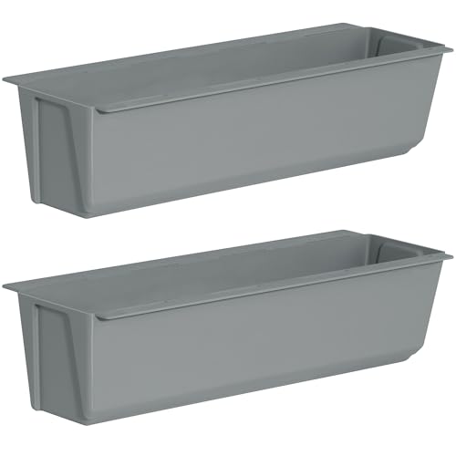 ARTECSIS Paletten Blumenkasten 2er Set Betongrau Pflanzkasten Einsatz Europalette 37cm von ARTECSIS