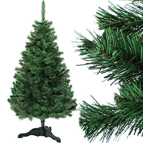 Künstlicher Weihnachtsbaum 120cm / Edeltanne in Premium-Qualität Inkl. Christbaumständer/unechter Tannenbaum von ARTECSIS