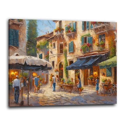 Italien abstrakt Dorf Altstadt Wandbild Leinwandbild Toskana Größe 120x80x4cm Italien abstrakt Dorf Altstadt Wandbild Leinwandbild Toskana Größe 120x80x4cm von ARTEDinoi