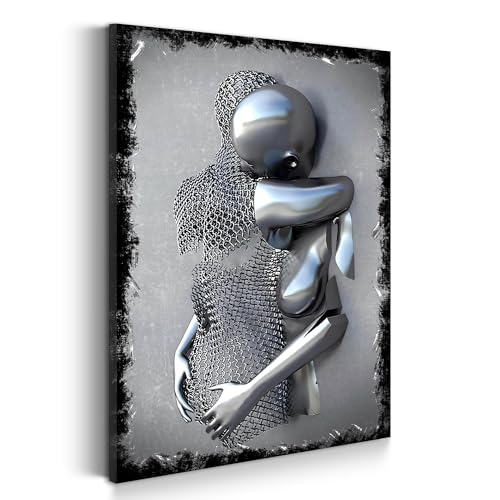 Kunstwelten24 Leinwandbild Wandbild Metallfigur Two Lovers Metall Pop Art XL Kunstdruck Größe 60x90x2cm Kunstwelten24 Leinwandbild Wandbild Metallfigur Two Lovers Metall Pop Art XL Kunstdruck Größe 60x90x2cm von ARTEDinoi