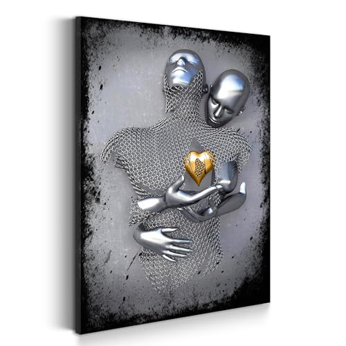 Kunstwelten24 Leinwandbild Wandbild abstrakt 3D Metallfiguren Pop Art Größe 80x120x2cm Kunstwelten24 Leinwandbild Wandbild abstrakt 3D Metallfiguren Pop Art Größe 80x120x2cm von ARTEDinoi