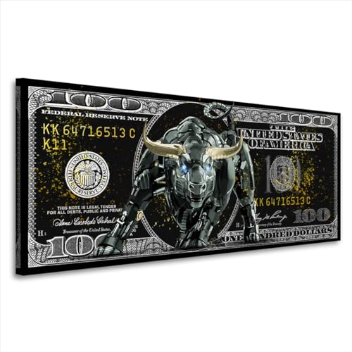 Börse Trading Bull Motivation Leinwandbild Wandbild Deko Kunst XL Größe 125x50x4cm Börse Trading Bull Motivation Leinwandbild Wandbild Deko Kunst XL Größe 125x50x4cm von ARTEDinoi