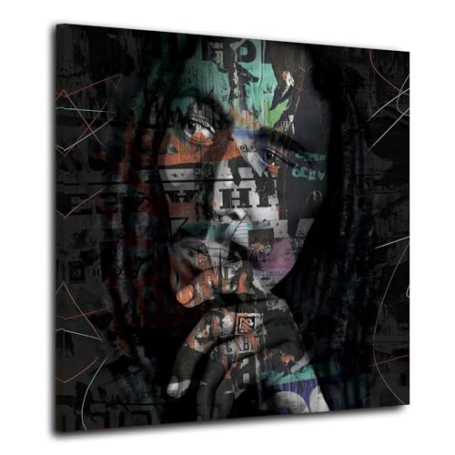 Leinwandbild Wandbild Reggae Style Sänger Bob Kunstwerk xxl Größe 80x80x2cm Leinwandbild Wandbild Reggae Style Sänger Bob Kunstwerk xxl Größe 80x80x2cm von ARTEDinoi