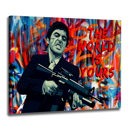 Wandbild Leinwandbild Gangster Pop Art Kunstdruck XXL Wanddeko Größe 120x80x2cm Wandbild Leinwandbild Gangster Pop Art Kunstdruck XXL Wanddeko Größe 120x80x2cm von ARTEDinoi