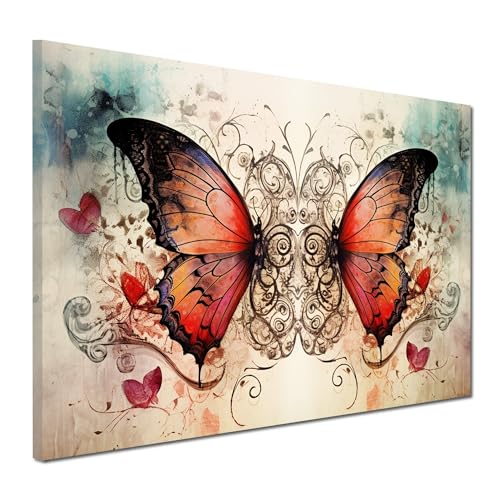 Schmetterlinge abstrakt Wandbild Leinwandbild Kunst XXL Deko Größe 90x60x2cm Schmetterlinge abstrakt Wandbild Leinwandbild Kunst XXL Deko Größe 90x60x2cm von ARTEDinoi