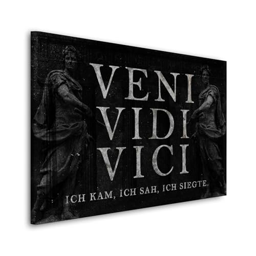 Veni Vidi Vici Spruch Motivation Wandbild Leinwandbild Kunstdruck XXL Deko Größe 120x80x2cm Veni Vidi Vici Spruch Motivation Wandbild Leinwandbild Kunstdruck XXL Deko Größe 120x80x2cm von ARTEDinoi