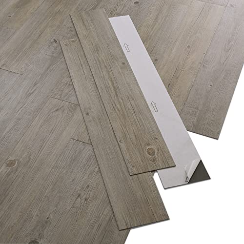 ARTENS - PVC Bodenbelag Wembley - Selbstklebende Vinyl-Dielen - Vinylboden - Holz-Effekt - Braun/Grau - FORTE - 91,44cm x 15,24 cm x 2 mm - 2,23m²/16 Dielen von ARTENS