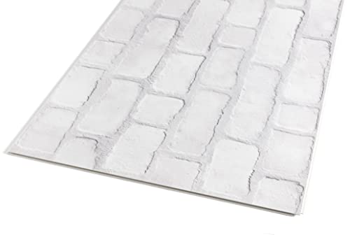 ARTENS - PVC Wandbelag White BRIKS - Wandverkleidung - Wandfliesen - Weißer Ziegelstein - L.70 x B.40 cm x 4,2 mm (Dicke) von ARTENS