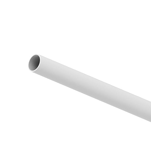 ARTEST Garderobenstange 25x1.5mm 148 cm- weisse matte -Kleiderstange Wandmontage, Einfache Für Schrank, Ideal Für Ästhetische Kleiderstange Schrank Systeme von ARTEST