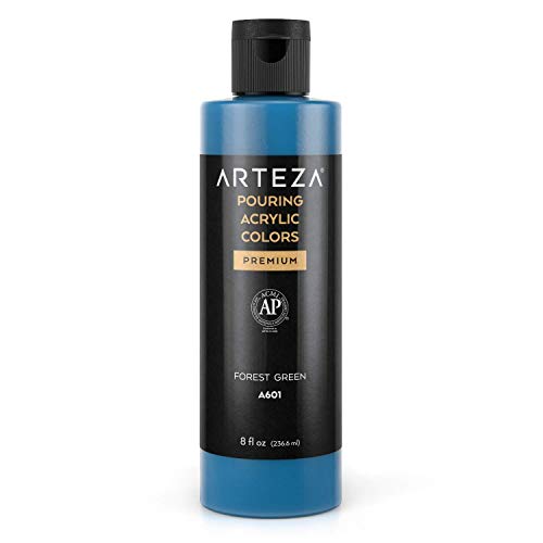ARTEZA ARTZ-2933 Acryl-Gießfarbe, A601 Waldgrün, 236 ml (Pack of 1), 236 Milliliter von ARTEZA