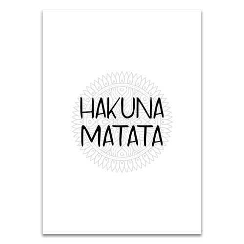 ARTFAVES® Poster - Hakuna Matata | Wanddeko Wandbild Spruch Film Spruch Lebensmotto | ohne Rahmen | 21 x 30 cm von ARTFAVES
