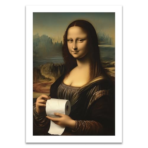 ARTFAVES® Poster - Mona Lisa Klopapier | Wanddeko Wandbild Kunst Modern Witzig | ohne Rahmen | 30 x 40 cm von ARTFAVES