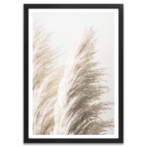 ARTFAVES® Poster - Pampasgras 1 | Wanddeko Wandbild Fotografie Modern | mit Rahmen Schwarz | 30 x 40 cm von ARTFAVES