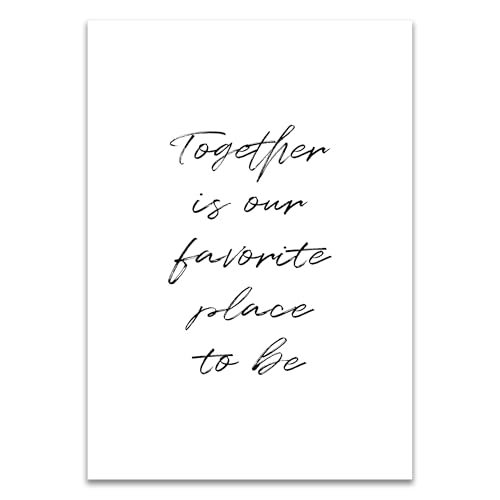 ARTFAVES® Poster - Together is our favorite place to be | Wanddeko Wandbild Spruch Zuhause Liebe Paar | ohne Rahmen | 30 x 40 cm von ARTFAVES