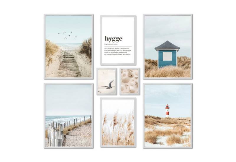 ARTFAVES Bilder-Collage Poster Set - NORDIC DREAMS - Deko Wandbilder meer, natur, see, (Wandbilder modern, 8 St) von ARTFAVES