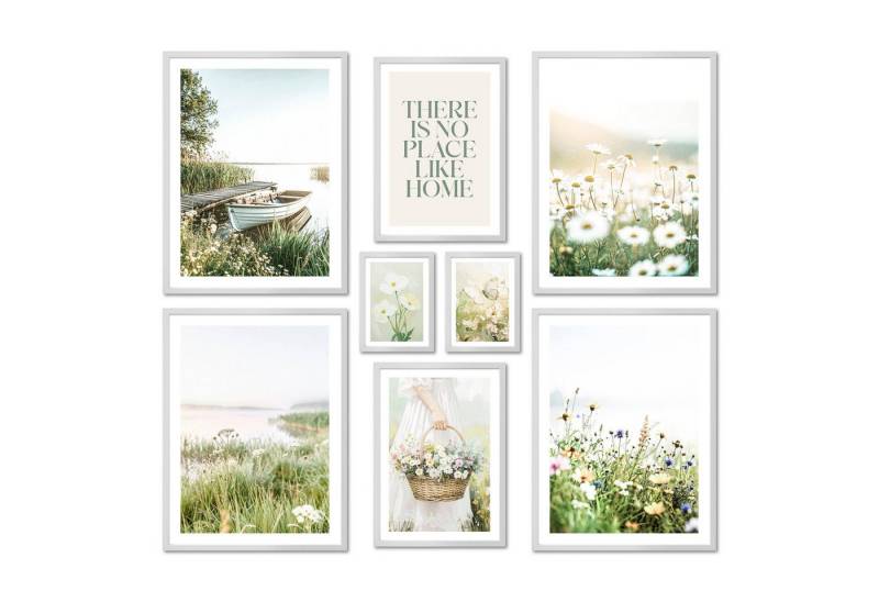ARTFAVES Bilder-Collage Poster Set - Summer Morning - Deko Wandbilder sommer, frühling, see, g, (Wandbilder modern, 8 St) von ARTFAVES