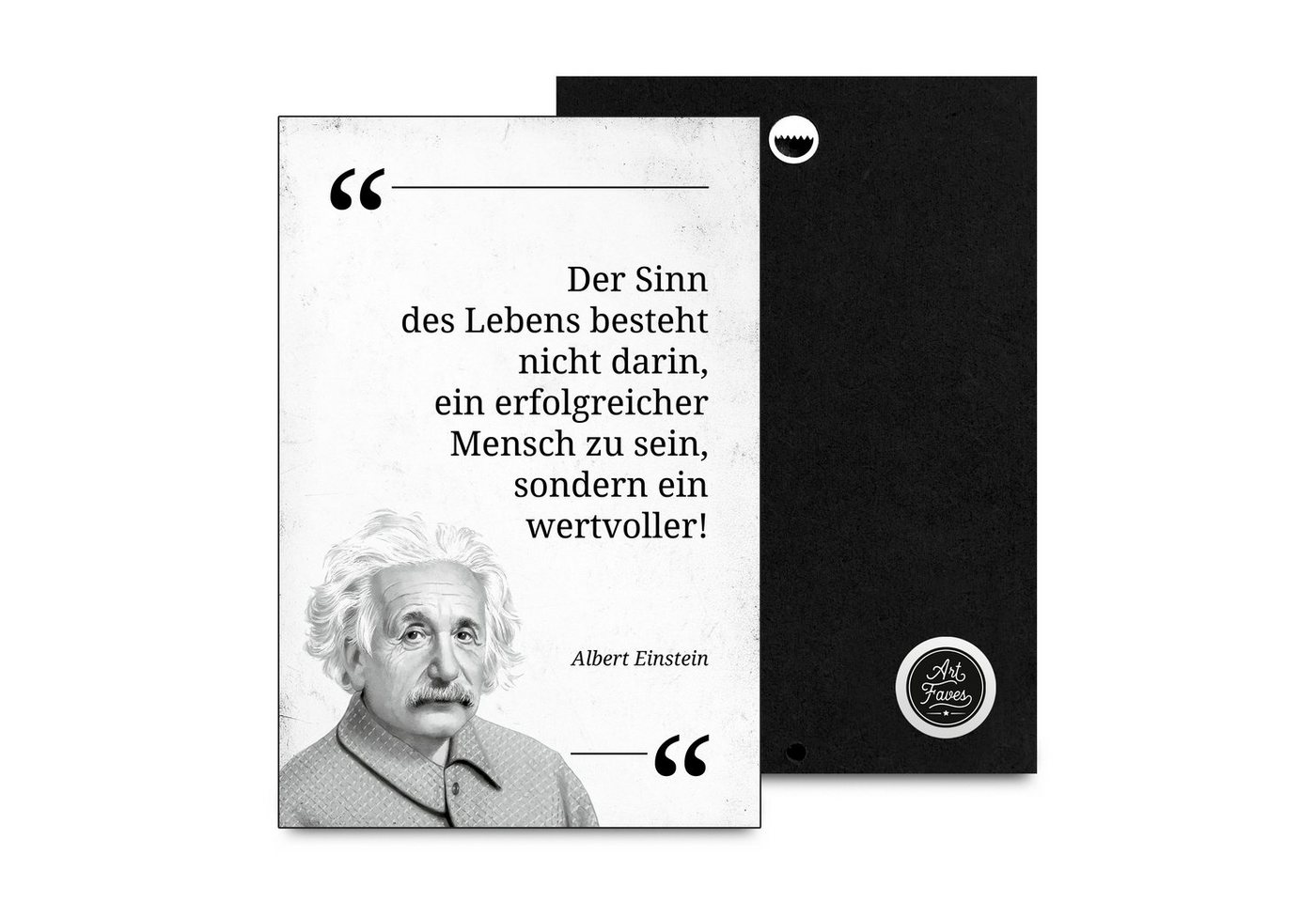 ARTFAVES Holzbild Der Sinn des Lebens, Geschenk zum Tehma Motivation von ARTFAVES