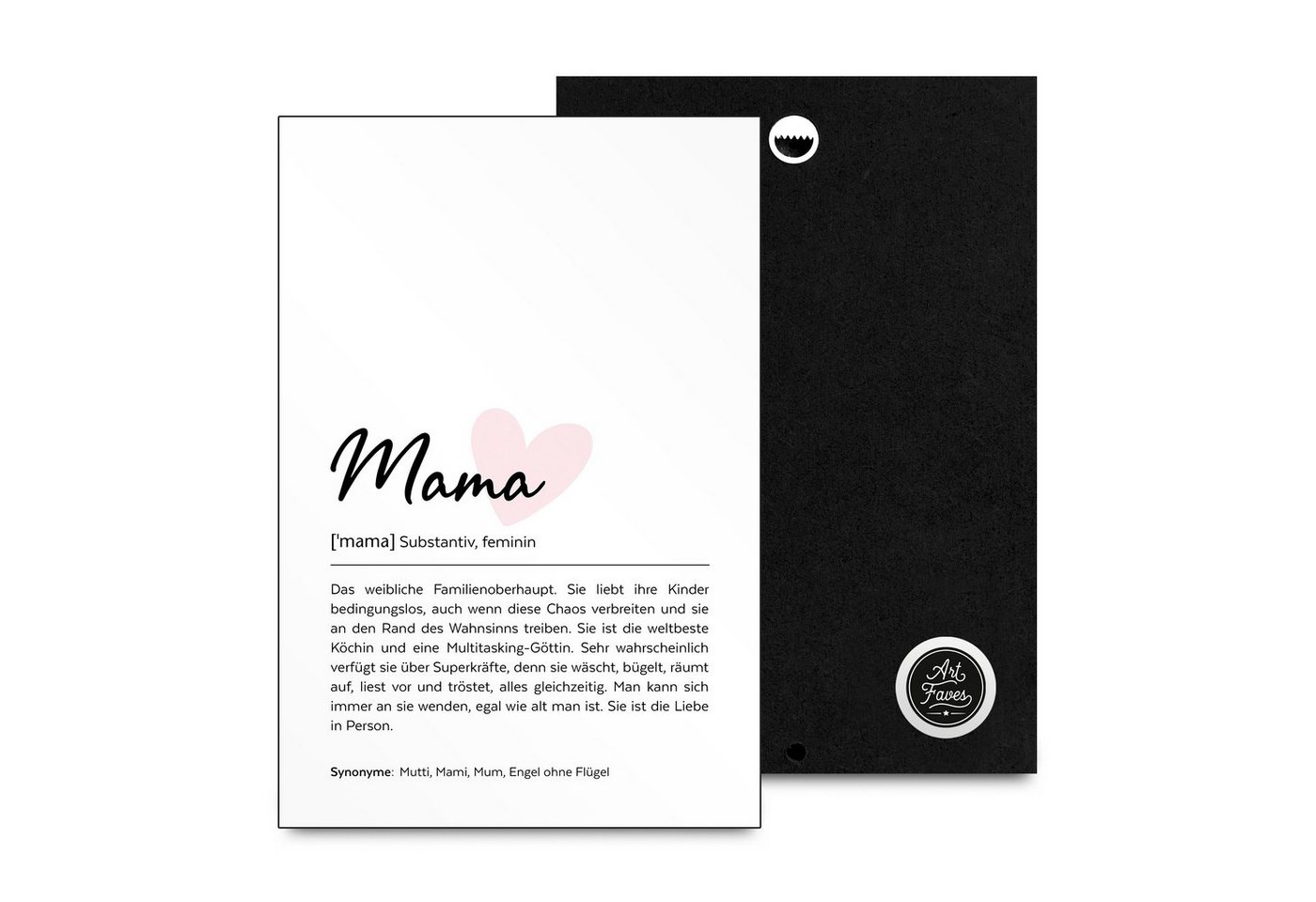 ARTFAVES Holzbild Mama - Schreibschrift, Geschenk zum Tehma Mama / Mutter von ARTFAVES