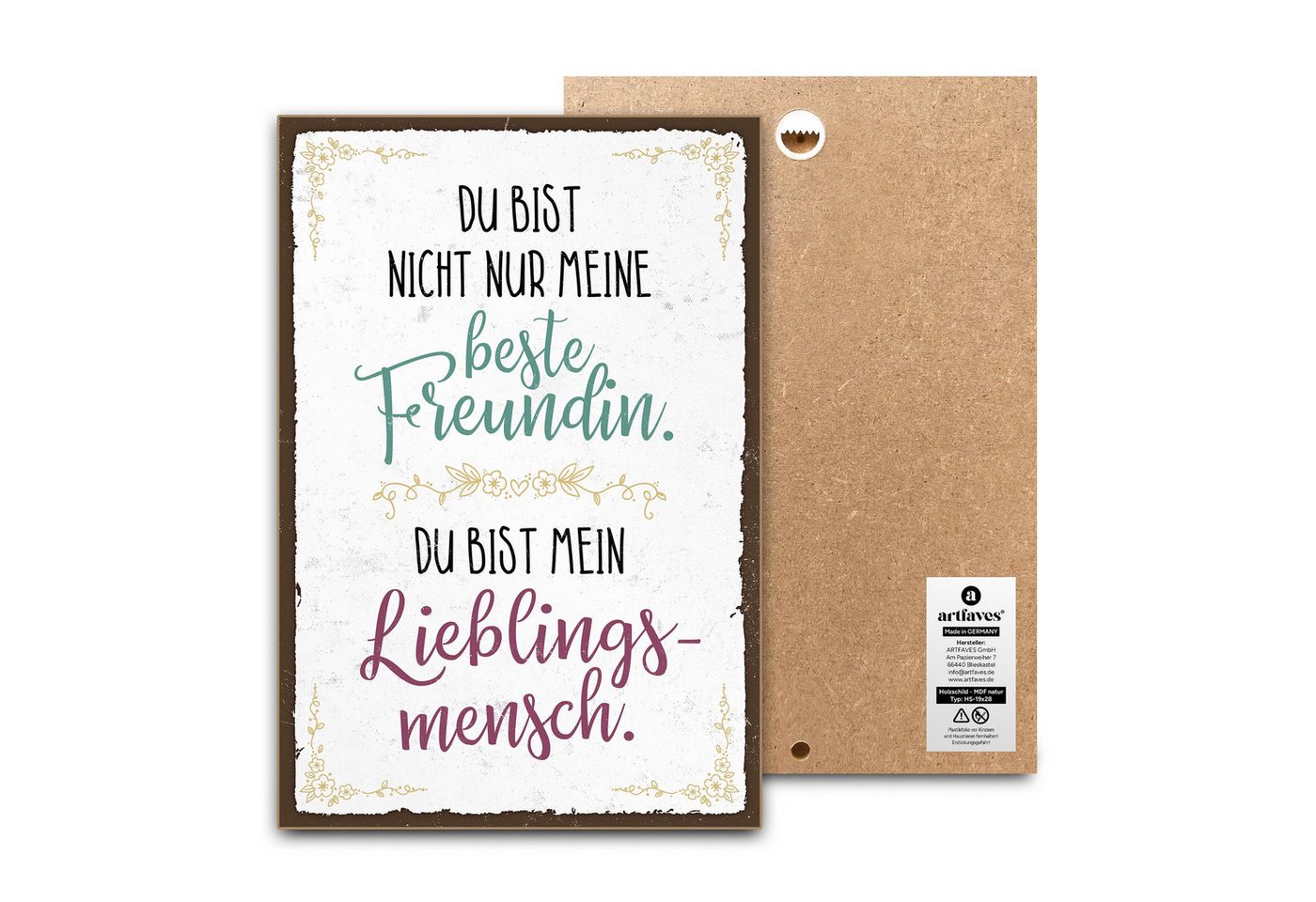 ARTFAVES Holzbild Schild mit Spruch - DU BIST MEIN LIEBLINGSMENSCH - Hochzeit, Valentins ARTFAVES Holzbild Schild mit Spruch - DU BIST MEIN LIEBLINGSMENSCH - Hochzeit, Valentins von ARTFAVES