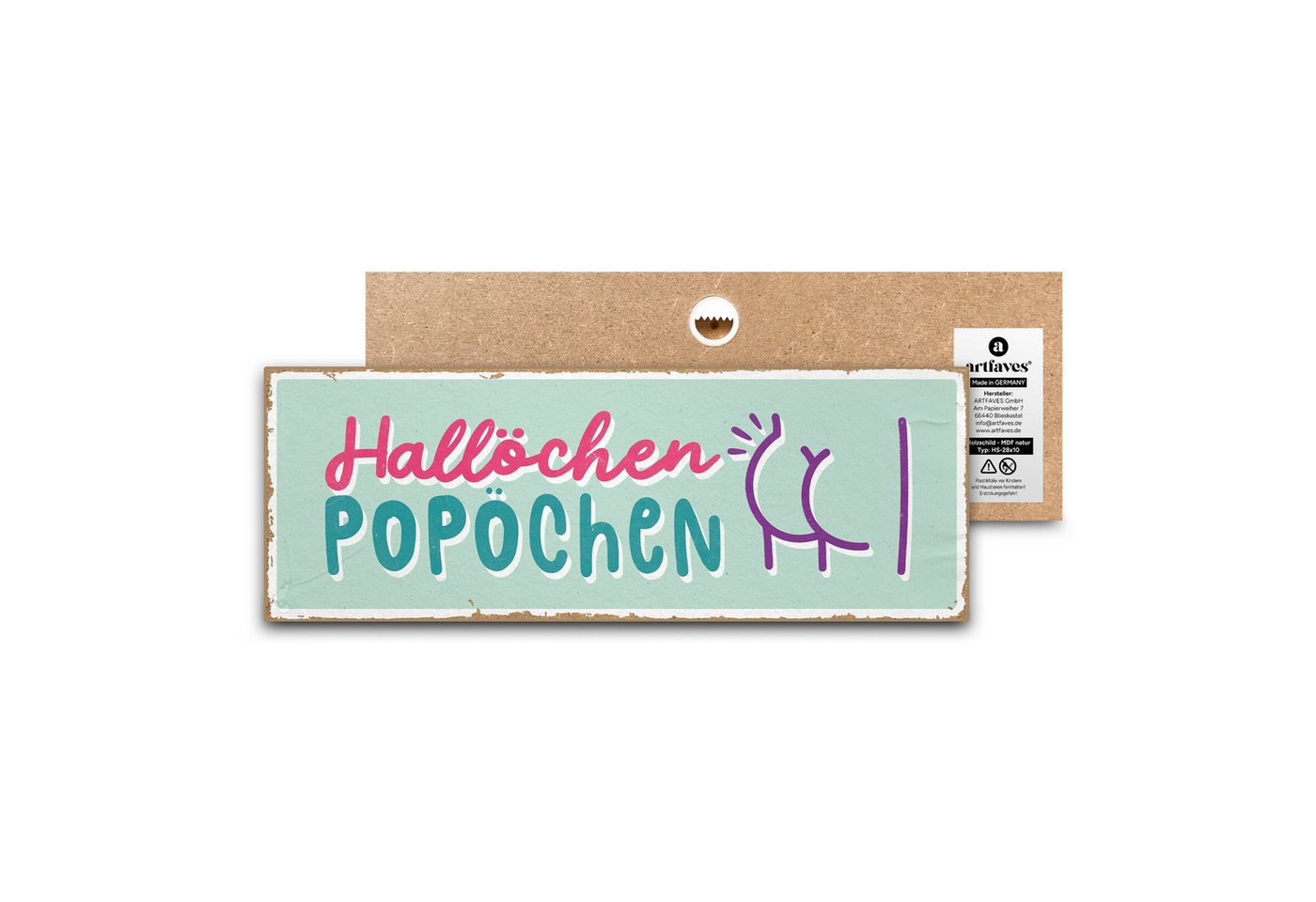 ARTFAVES Holzbild Schild mit Spruch - Hallöchen Popöchen - witzige Sprüche, Bad, Badezim ARTFAVES Holzbild Schild mit Spruch - Hallöchen Popöchen - witzige Sprüche, Bad, Badezim von ARTFAVES