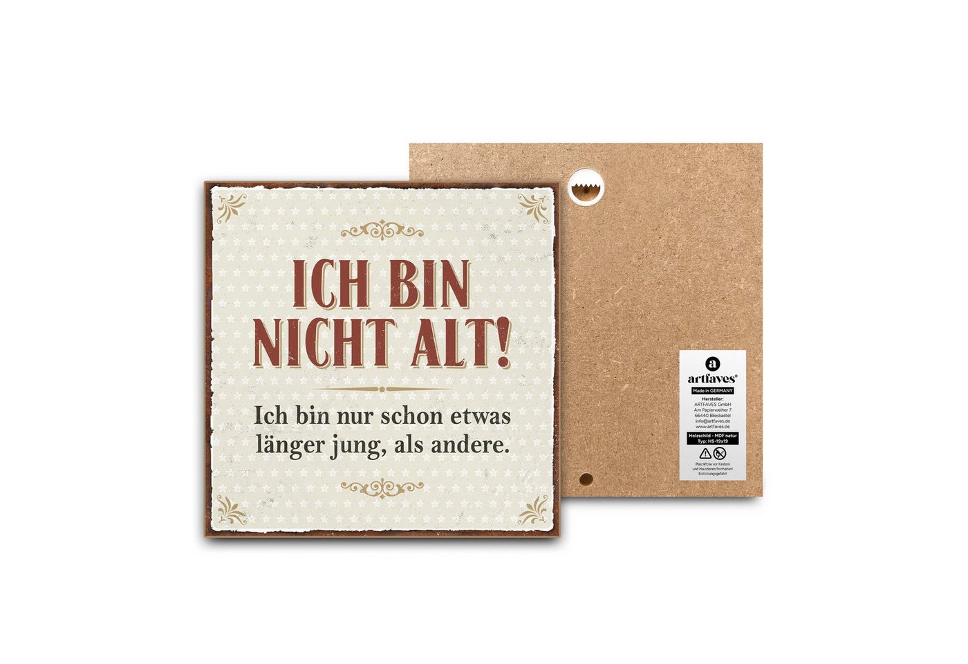 ARTFAVES Holzbild Schild mit Spruch - Ich bin nicht alt - witzige Sprüche, Rentner Gesch ARTFAVES Holzbild Schild mit Spruch - Ich bin nicht alt - witzige Sprüche, Rentner Gesch von ARTFAVES