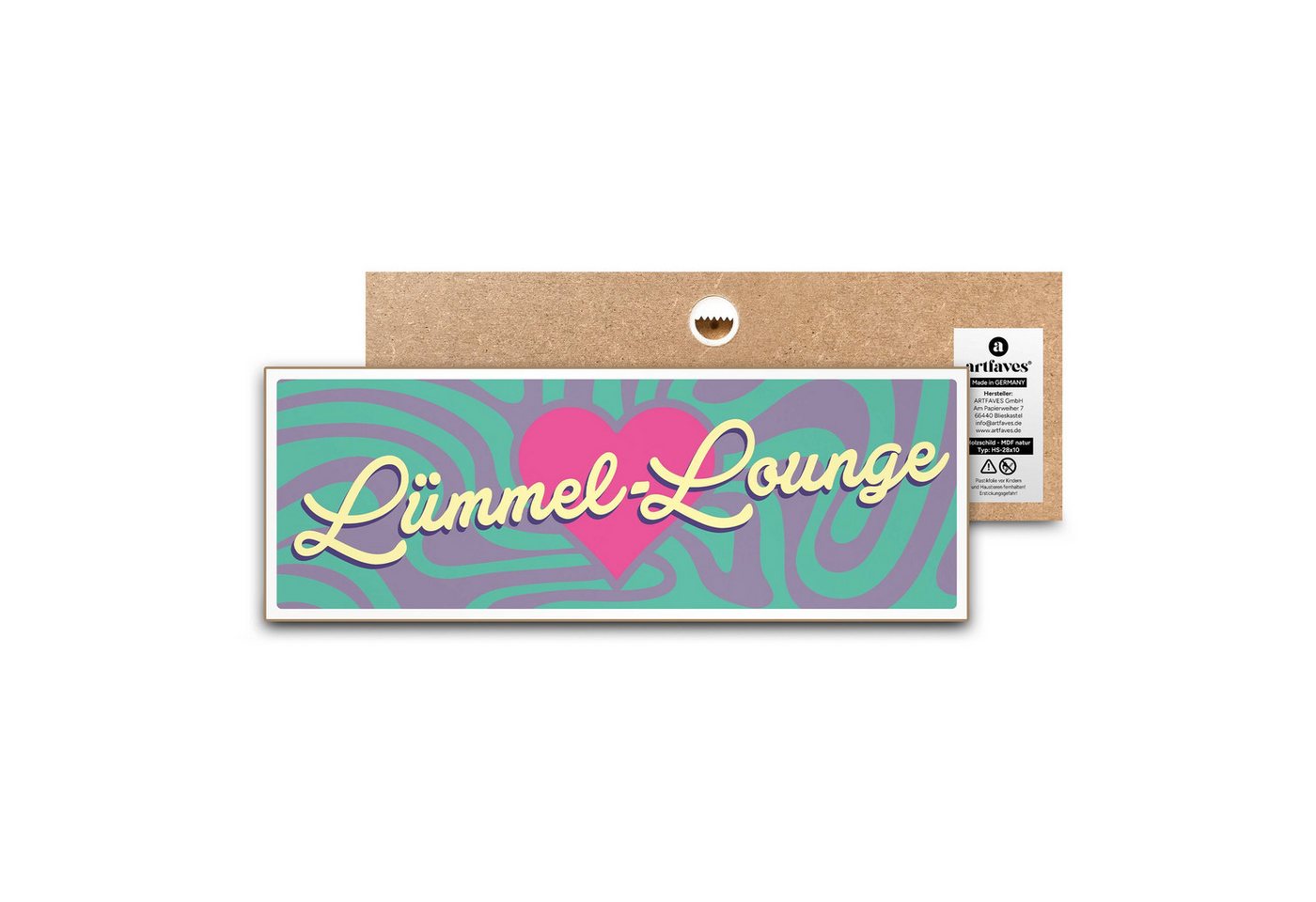 ARTFAVES Holzbild Schild mit Spruch - Lümmel-Lounge - Schlafzimmer, witzige Sprüche ARTFAVES Holzbild Schild mit Spruch - Lümmel-Lounge - Schlafzimmer, witzige Sprüche von ARTFAVES