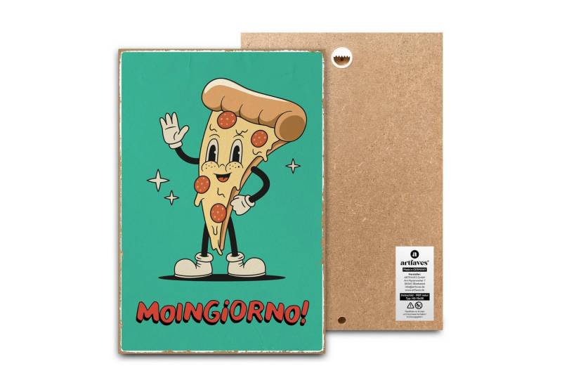ARTFAVES Holzbild Schild mit Spruch - Moingiorno - Pizza - witzige Sprüche ARTFAVES Holzbild Schild mit Spruch - Moingiorno - Pizza - witzige Sprüche von ARTFAVES