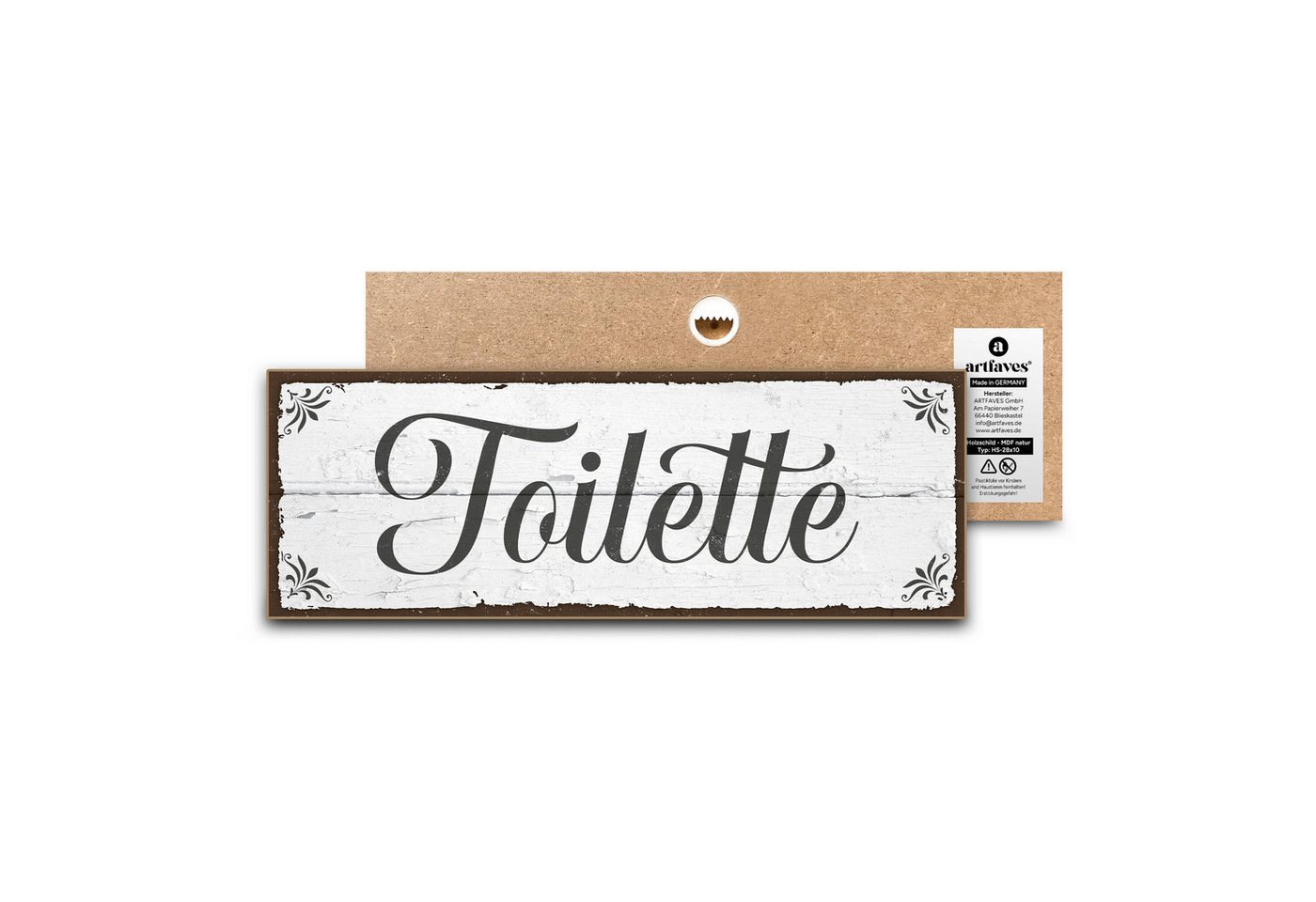 ARTFAVES Holzbild Schild mit Spruch - Toilette II - Bad, Badezimmer, WC, Toilette ARTFAVES Holzbild Schild mit Spruch - Toilette II - Bad, Badezimmer, WC, Toilette von ARTFAVES