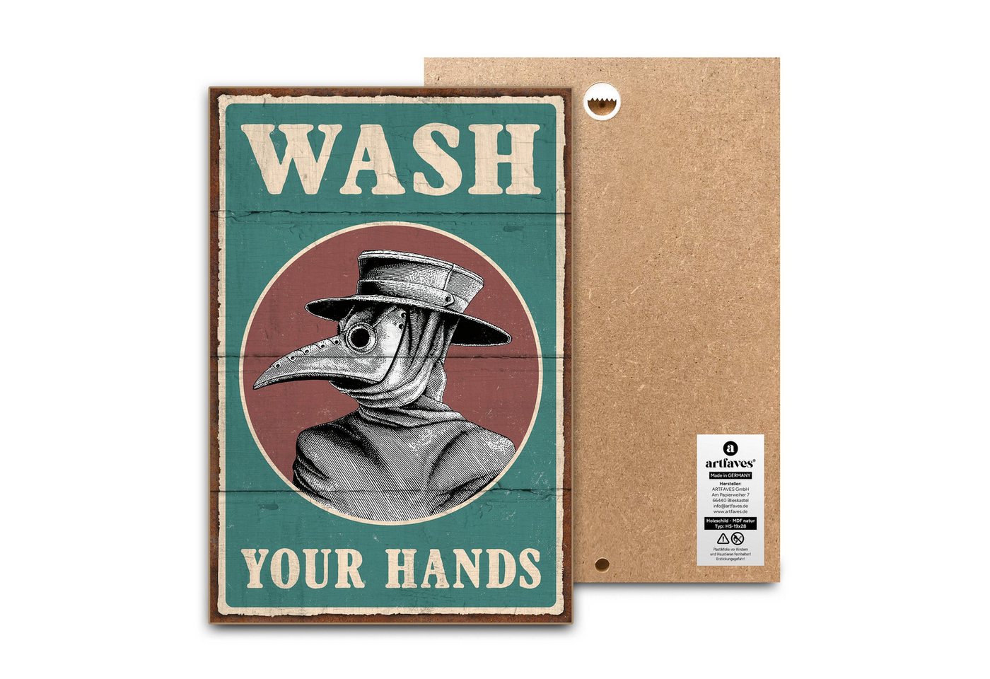 ARTFAVES Holzbild Schild mit Spruch - Wash your hands - Bad, Badezimmer, WC, Toilette ARTFAVES Holzbild Schild mit Spruch - Wash your hands - Bad, Badezimmer, WC, Toilette von ARTFAVES