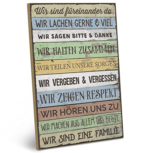 ARTFAVES® Holzschild mit Spruch - FAMILIENREGELN | Shabby Chic Vintage Schild | Deko Geschenk zum Thema Familie, Zuhause | Größe: 19 x 28 cm ARTFAVES® Holzschild mit Spruch - FAMILIENREGELN | Shabby Chic Vintage Schild | Deko Geschenk zum Thema Familie, Zuhause | Größe: 19 x 28 cm von ARTFAVES