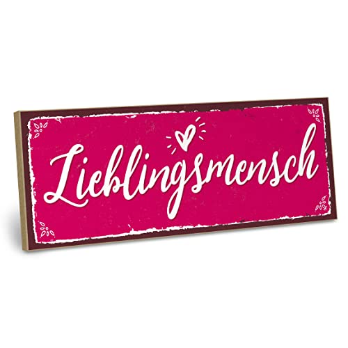 ARTFAVES® Holzschild mit Spruch - LIEBLINGSMENSCH | Shabby Chic Vintage Schild | Deko Geschenk zum Thema Hochzeit, Valentinstag, Kennenlerntag, Verlobung | Größe: 28 x 10 cm ARTFAVES® Holzschild mit Spruch - LIEBLINGSMENSCH | Shabby Chic Vintage Schild | Deko Geschenk zum Thema Hochzeit, Valentinstag, Kennenlerntag, Verlobung | Größe: 28 x 10 cm von ARTFAVES