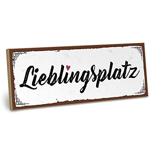 ARTFAVES® Holzschild mit Spruch - LIEBLINGSPLATZ | Shabby Chic Vintage Schild | Deko Geschenk zum Thema Zuhause | Größe: 28 x 10 cm ARTFAVES® Holzschild mit Spruch - LIEBLINGSPLATZ | Shabby Chic Vintage Schild | Deko Geschenk zum Thema Zuhause | Größe: 28 x 10 cm von ARTFAVES
